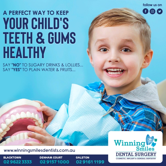 child's teeth & gums healthy